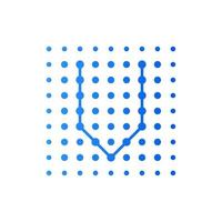 Initial V Dots Square Logo vector