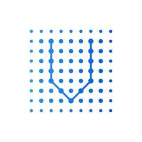 Initial V Dots Square Logo vector