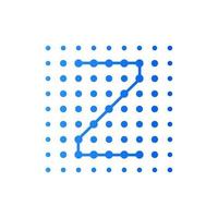 Initial Z Dots Square Logo vector