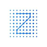 Initial Z Dots Square Logo vector