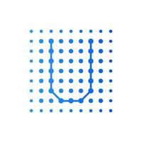 Initial U Dots Square Logo vector