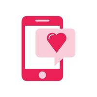 isolate valentine's day pink icon vector