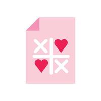 isolate valentine's day pink love letter pink flat icon vector