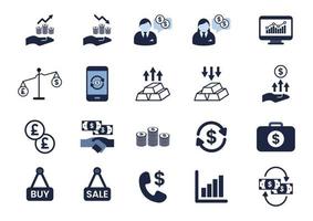 payment finance and investment flat icon element set vector