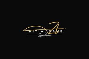 Initial ZL signature logo template vector. Hand drawn Calligraphy lettering Vector illustration.