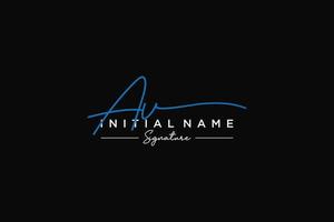 Initial AV signature logo template vector. Hand drawn Calligraphy lettering Vector illustration.