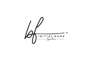 Initial BF signature logo template vector. Hand drawn Calligraphy lettering Vector illustration.