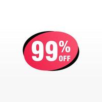 99 discount, Sales Vector badges for Labels, , Stickers, Banners, Tags, Web Stickers, New offer. Discount origami sign banner.