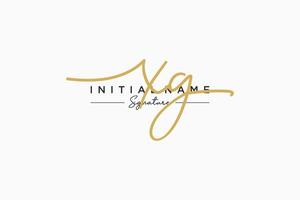 Initial XG signature logo template vector. Hand drawn Calligraphy lettering Vector illustration.