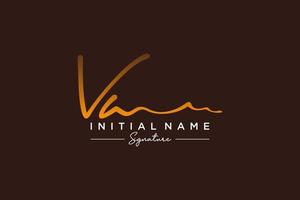 Initial VA signature logo template vector. Hand drawn Calligraphy lettering Vector illustration.