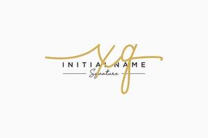 Initial XQ signature logo template vector. Hand drawn Calligraphy lettering Vector illustration.