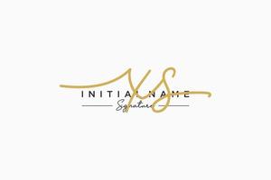 Initial XS signature logo template vector. Hand drawn Calligraphy lettering Vector illustration.