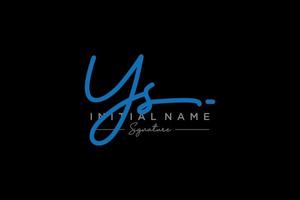 Initial YS signature logo template vector. Hand drawn Calligraphy lettering Vector illustration.