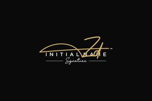 Initial ZD signature logo template vector. Hand drawn Calligraphy lettering Vector illustration.