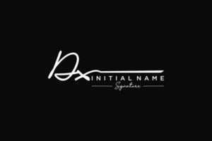 Initial DX signature logo template vector. Hand drawn Calligraphy lettering Vector illustration.