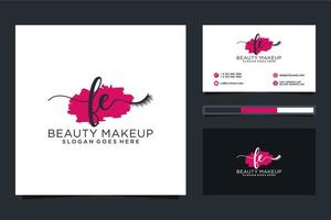 Initial FE Feminine logo collections and business card templat Premium Vector