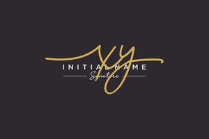 Initial XY signature logo template vector. Hand drawn Calligraphy lettering Vector illustration.