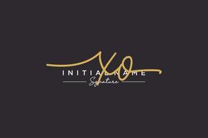 Initial XO signature logo template vector. Hand drawn Calligraphy lettering Vector illustration.