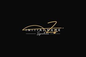 Initial ZS signature logo template vector. Hand drawn Calligraphy lettering Vector illustration.