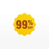 99 discount, Sales Vector badges for Labels, , Stickers, Banners, Tags, Web Stickers, New offer. Discount origami sign banner.