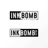 letra o palabra tinta bomba imagen gráfico icono logotipo diseño abstracto concepto vector stock. se puede usar como un símbolo relacionado con el tatuaje o la marca denominativa