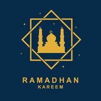 ramadan logo vector, ramadan flyer image con plantilla de ilustración vector