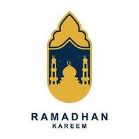 ramadan logo vector, ramadan flyer image with template illustration vector