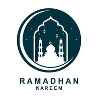 ramadan logo vector, ramadan flyer image con plantilla de ilustración vector