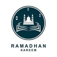 ramadan logo vector, ramadan flyer image with template illustration vector