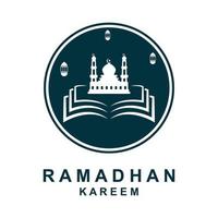 ramadan logo vector, ramadan flyer image con plantilla de ilustración vector