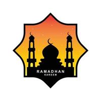 ramadan logo vector, ramadan flyer image with template illustration vector