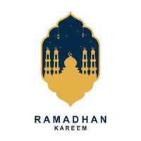 ramadan logo vector, ramadan flyer image with template illustration vector