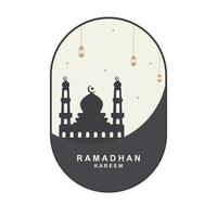 ramadan logo vector, ramadan flyer image con plantilla de ilustración vector