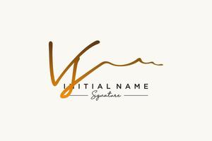 Initial VS signature logo template vector. Hand drawn Calligraphy lettering Vector illustration.