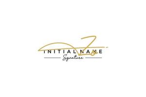 Initial ZO signature logo template vector. Hand drawn Calligraphy lettering Vector illustration.