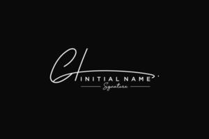 Initial CI signature logo template vector. Hand drawn Calligraphy lettering Vector illustration.