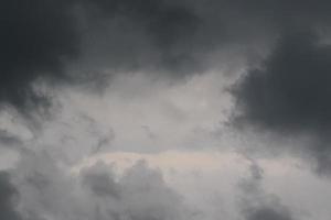 Stormy weather and dark clouds photo