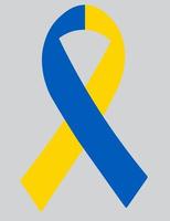 3D Flag of Ukraine on ribbon. vector