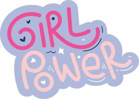 Girl power typography vector