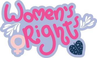 Womens rights typography vector