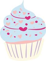 Creamy cupcake illustration vector