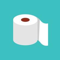 Roll tissue paper in flat style vector