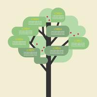 plantilla de infografía de árbol vector