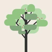 Tree flat style vector