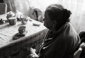 old depressed woman photo