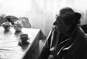 old depressed woman photo