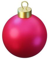 3D rendering realistic pink colour Christmas decorative ornament bauble ball illustration photo