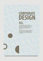 Abstract vector cover template using pale blue and grey color and halftone dots. Cover with pattern decoration. Suitable for annual report, magazine, catalog, template, book, and document.