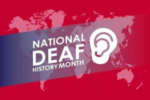 National deaf history Month suitable for banner background, illustration vector deaf