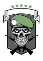 diseño militar del soldado del cráneo vector